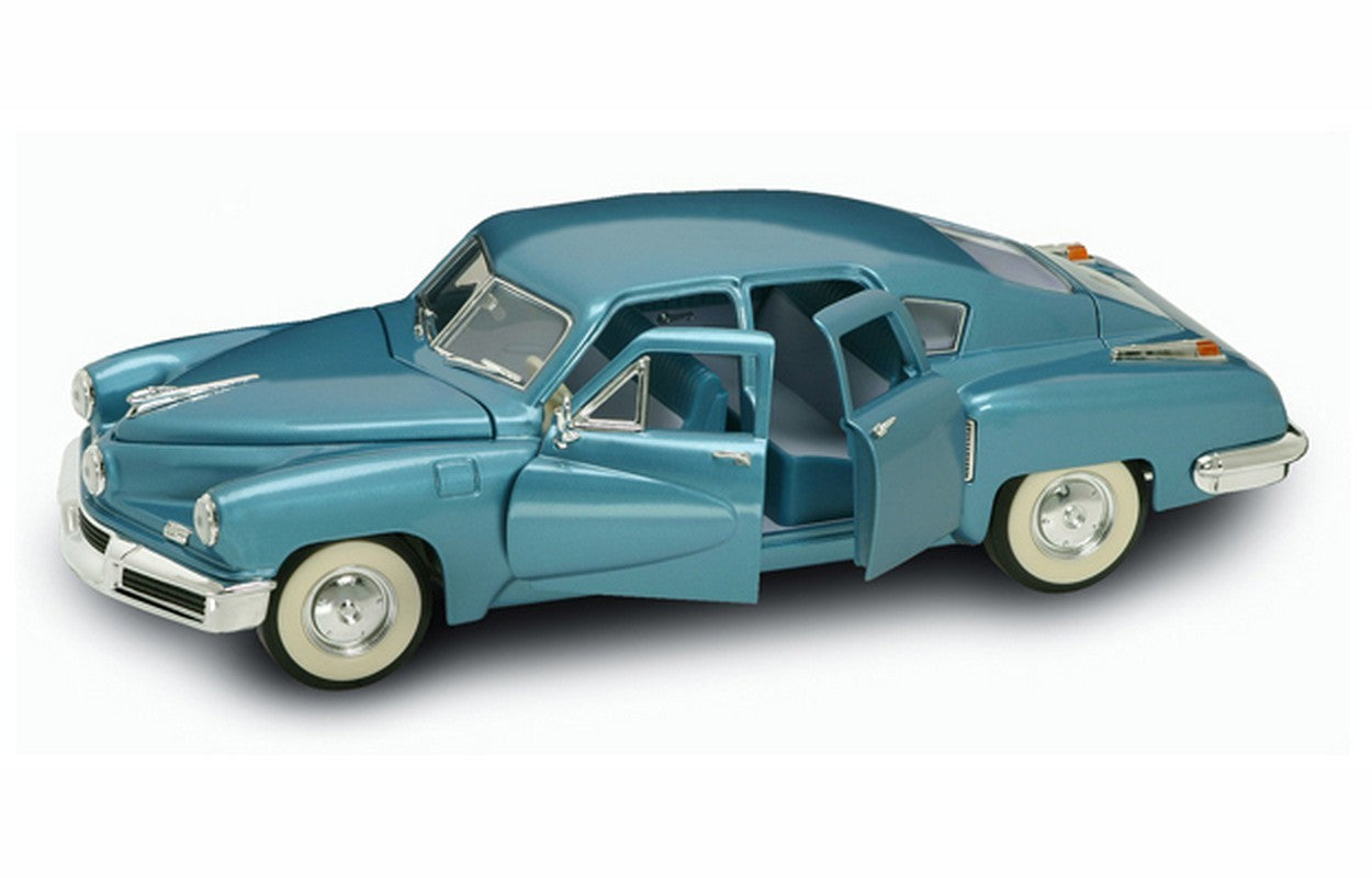 MODELLINO IN SCALA COMPATIBILE CON TUCKER TORPEDO 1948 LIGHT BLUE METALLIC 1:18 YAT MING YM92268MB
