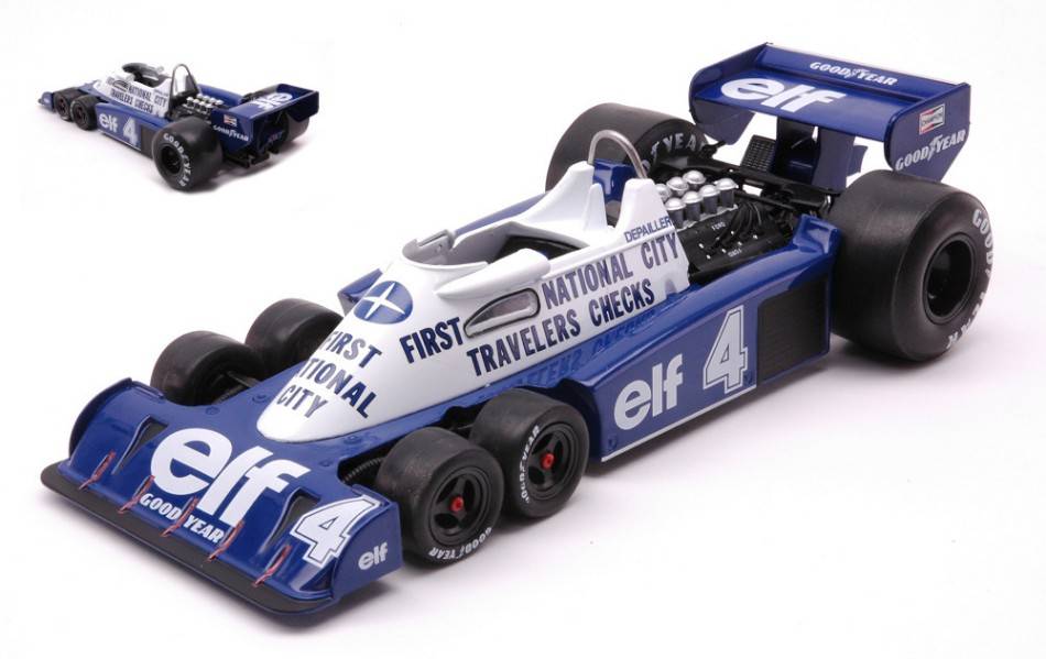 SCALE MODEL COMPATIBLE WITH TYRRELL P34 N.4 GP BELGIUM 1977 DEPAILLER 1:24 IXO MODEL 24F002