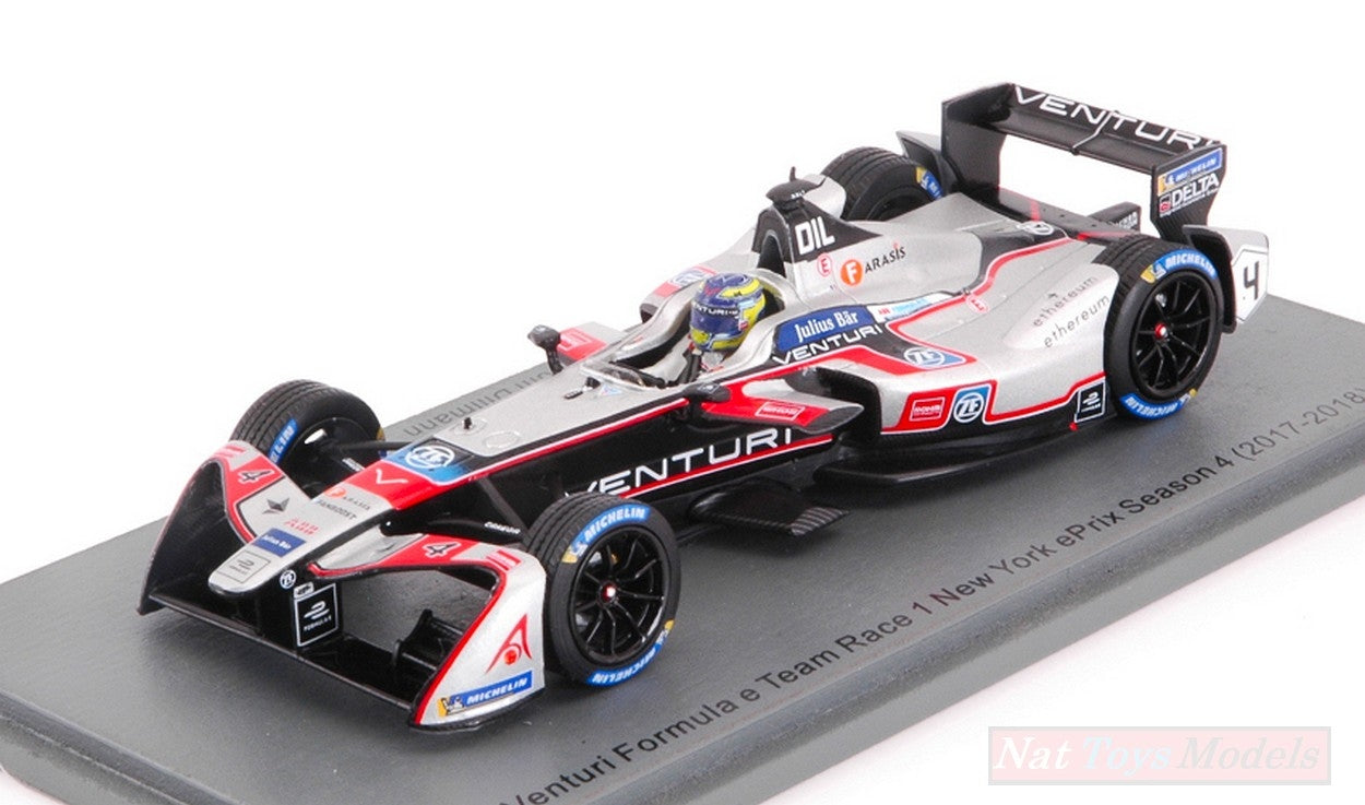 SCALE MODEL COMPATIBLE WITH VENTURI N.4 BERLIN ePRIX FORMULA E SEASON 4 (2017-2018) T.DILLMANN 1:43 SPARK MODEL S5926
