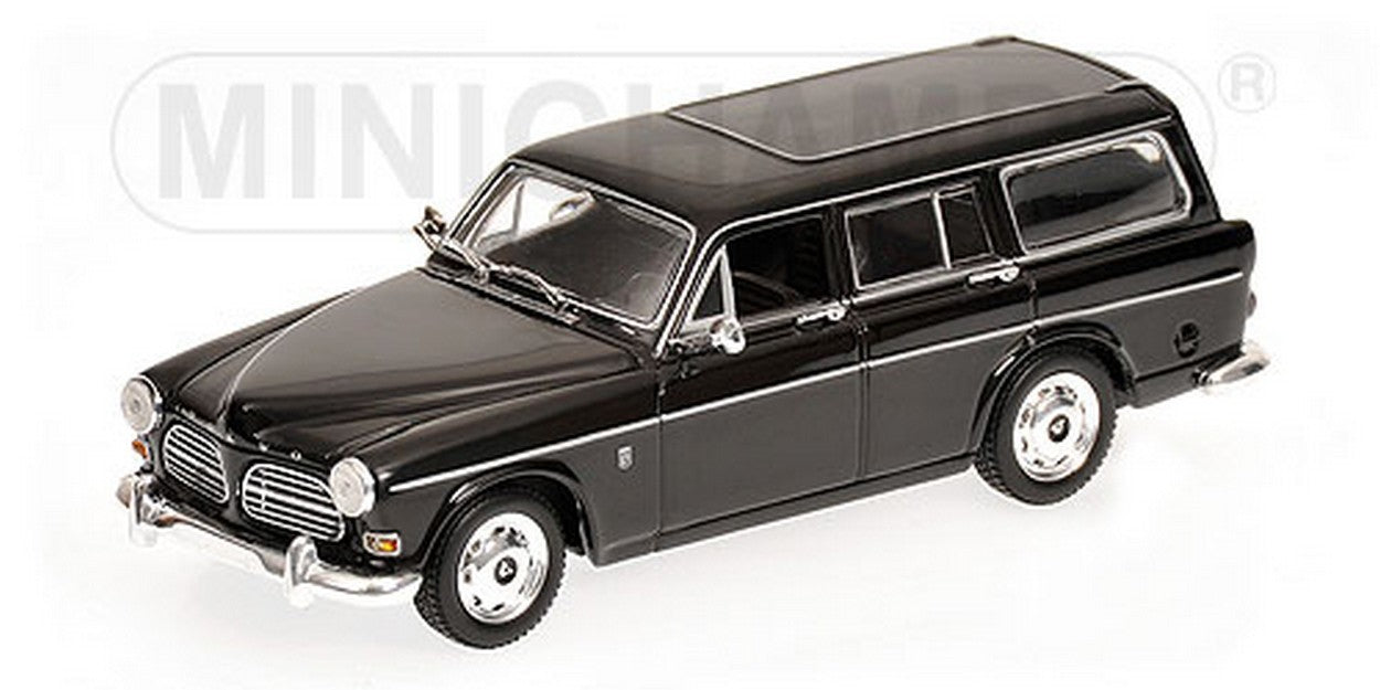 MODELLINO IN SCALA COMPATIBILE CON VOLVO 121 AMAZON BREAK 1966 BLACK 1:43 MINICHAMPS PM430171016