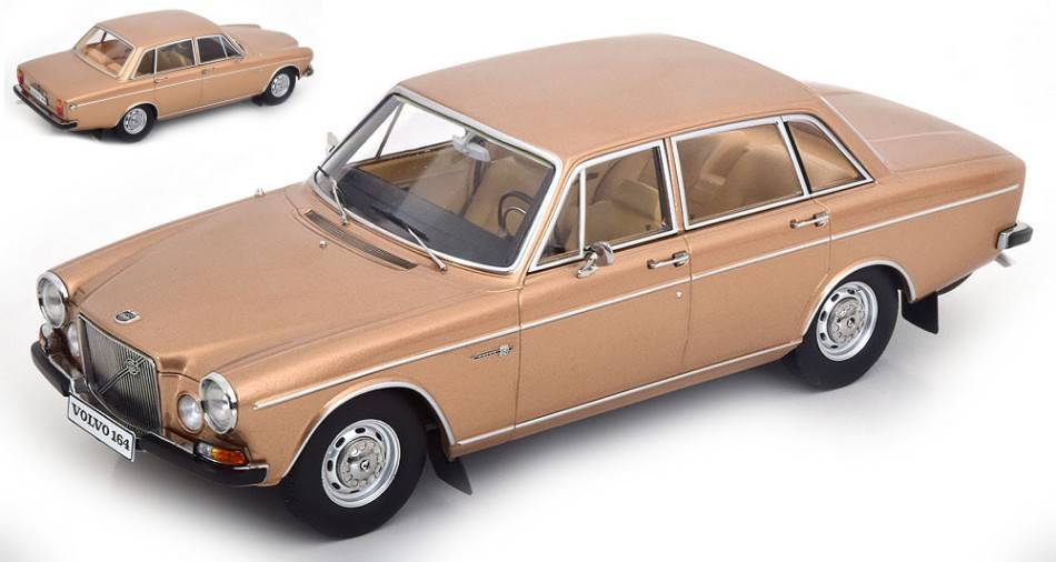 SCALE MODEL COMPATIBLE WITH VOLVO 164 1970 METALLIC GOLD 1:18 TRIPLE 9 T9-1800373