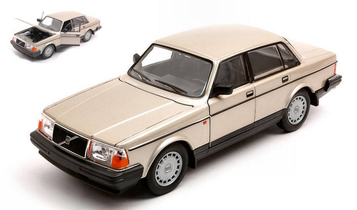 MODELE REDUIT COMPATIBLE AVEC VOLVO 240 GL OR MÉTALLIQUE 1:24 WELLY WE24102GD