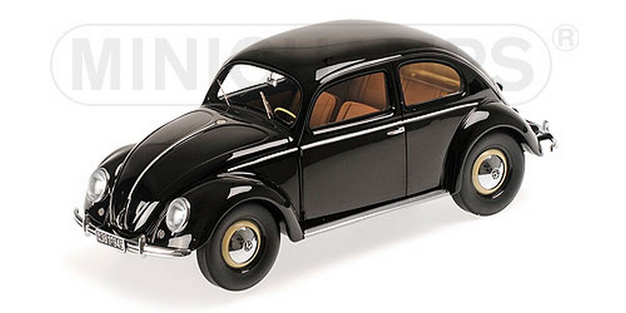 MODELLINO IN SCALA COMPATIBILE CON VW 1200 1949 BLACK 1:18 MINICHAMPS PM107054001