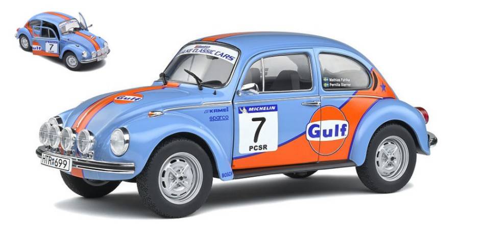 MODELLINO IN SCALA COMPATIBILE CON VW BEETLE 1303 N.7 RALLY COLDS BALLS 2019 FAHLKE/STERNER 1:18 SOLIDO SL1800517