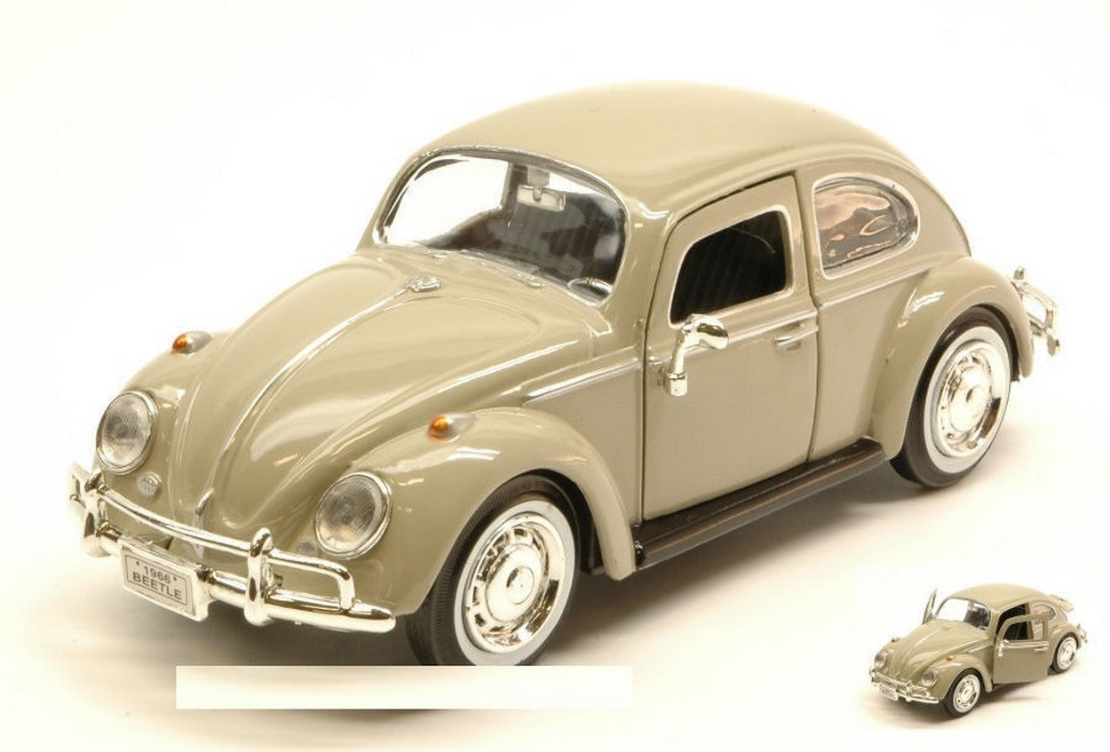 SCALE MODEL COMPATIBLE WITH VW BEETLE 1966 BEIGE 1:24 MOTORMAX MTM73223BE