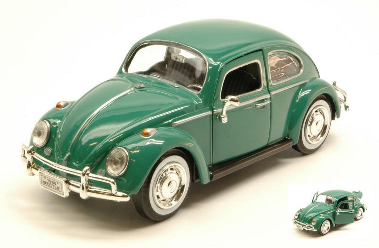 SCALE MODEL COMPATIBLE WITH VW BEETLE 1966 GREEN 1:24 MOTORMAX MTM73223GN