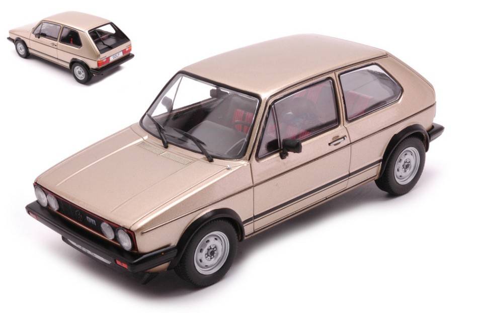 MODELLINO IN SCALA COMPATIBILE CON VW GOLF I GTI METALLIC BEIGE 1:24 WHITEBOX WB124113