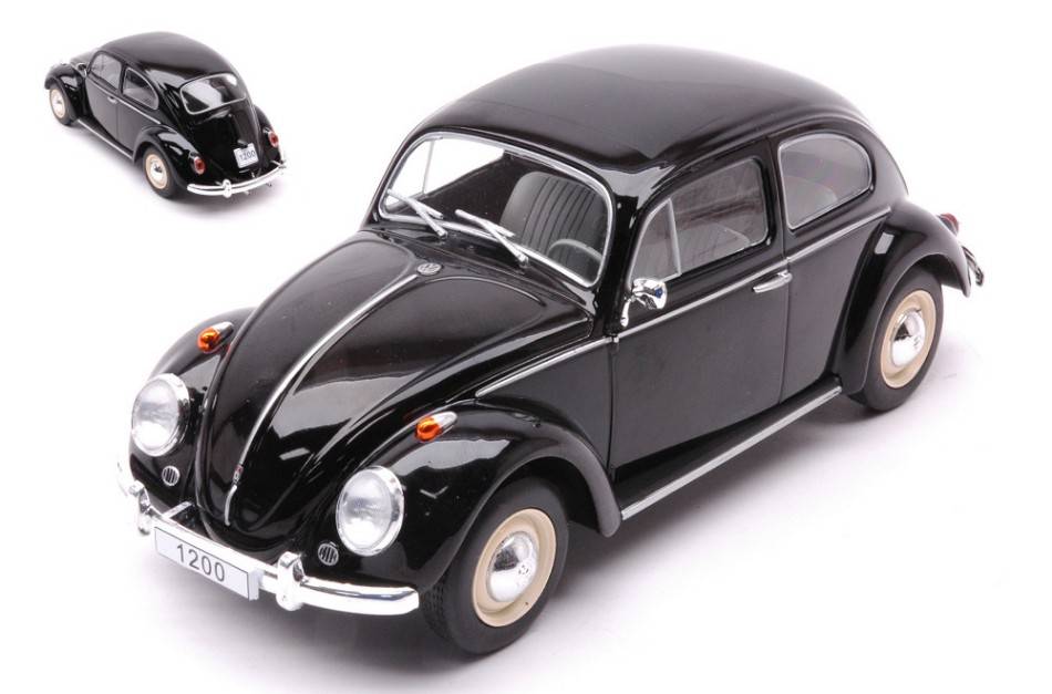 SCALE MODEL COMPATIBLE WITH VW KAFER 1200 1960 BLACK 1:24 WHITEBOX WB124177
