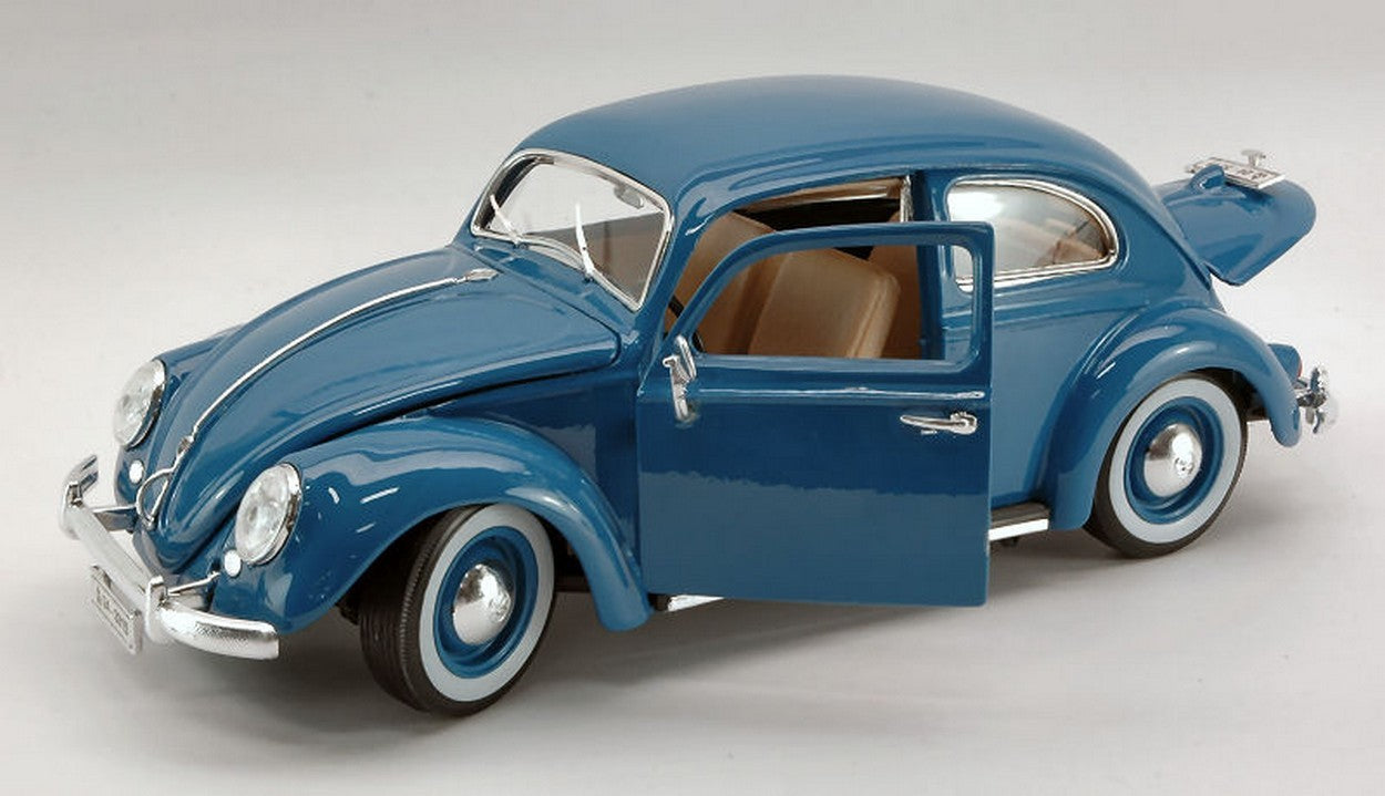 MODELE REDUIT COMPATIBLE AVEC VW KAFER BEETLE 1955 BLEU 1:18 BURAGO BU12029BL