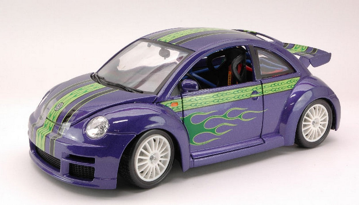 Volkswagen New Beetle Leopard 1/18 – Burago 7094 – Kit Monté – Tuning Jaune