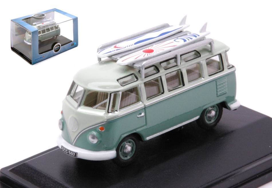 MODÈLE RÉDUIT COMPATIBLE AVEC BUS VW T1 SAMBA AVEC PLANCHES DE SURF 1:76 OXFORD OXF76VWS005
