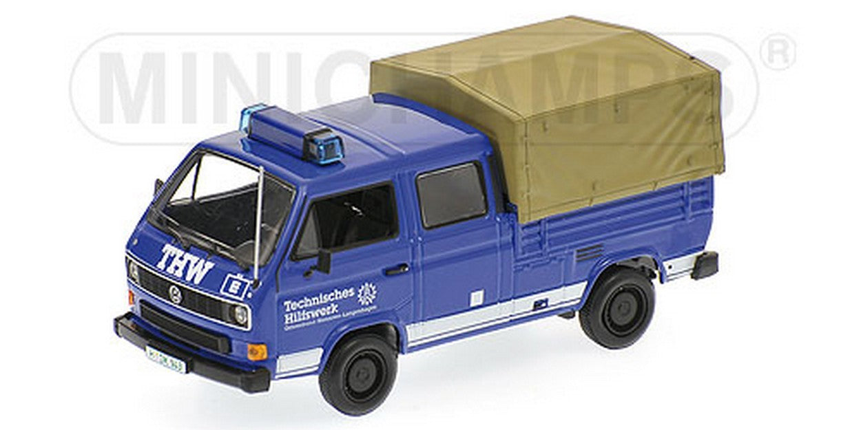 SCALE MODEL COMPATIBLE WITH VW T3 DOKA PRITSCHE 1983 THV 1:43 MINICHAMPS PM400055290