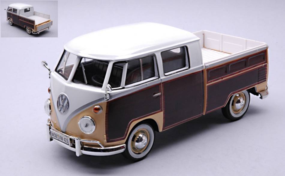 SCALE MODEL COMPATIBLE WITH VW TYPE 2 (T1) PICK UP BROWN 1:24 MOTORMAX MTM79560BN