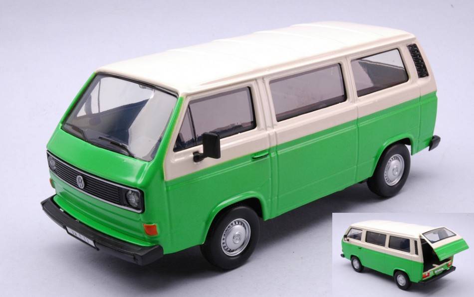 SCALE MODEL COMPATIBLE WITH VW TYPE 2 (T3) GREEN/WHITE 1:24 MOTORMAX MTM79376GN