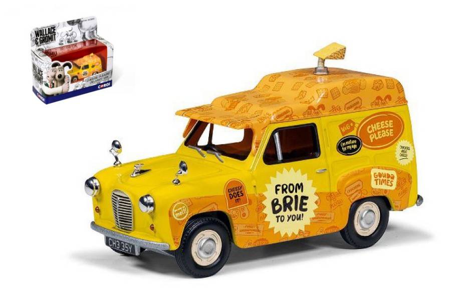 SCALE MODEL COMPATIBLE WITH WALLACE & GROMIT CHEESE PLEASE DELIVERY VAN 1:43 CORGI CC80506