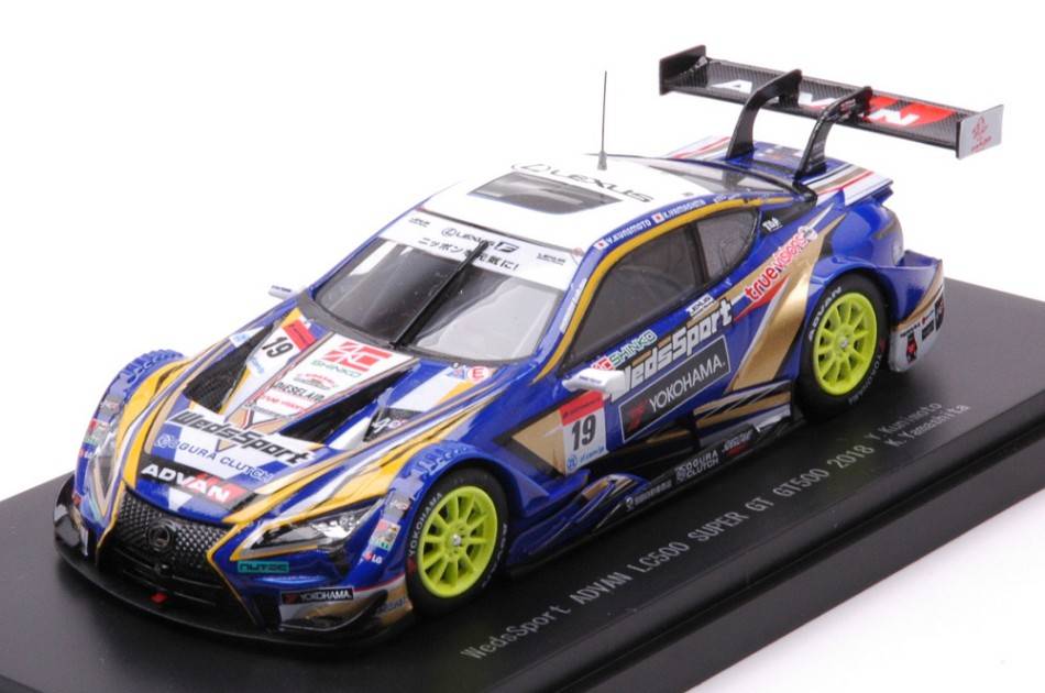 MODÈLE RÉDUIT COMPATIBLE AVEC WedsSport ADVAN LC500 N.19 SUPER GT500 2018 Y.KUNIMOTO-K.YAMASHITA 1:43 EBBRO EB45617