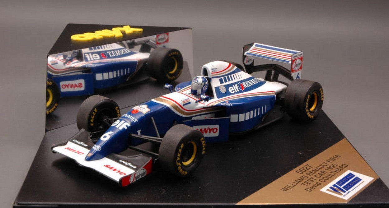 SCALE MODEL COMPATIBLE WITH WILLIAMS FW16 D.COULTHARD TEST CAR 1995 1:24 ONYX OX5027