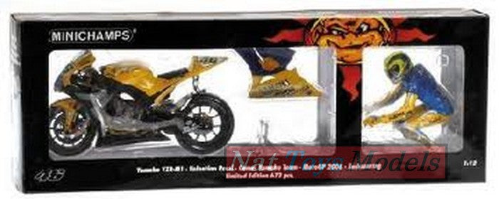 MODELE REDUIT COMPATIBLE AVEC YAMAHA V.ROSSI 2006 + FIGURINES WINNER ALLEMAGNE DIRTY VERSION 1:12 MINICHAMPS PM123063096