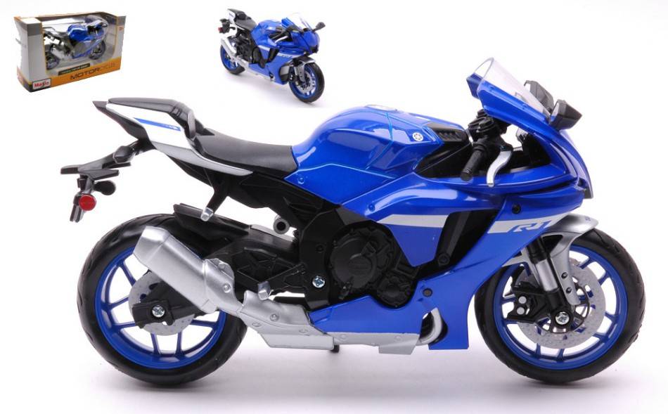 MODELLINO IN SCALA COMPATIBILE CON YAMAHA YZF-R1 2021 BLUE 1:12 MAISTO MI21847