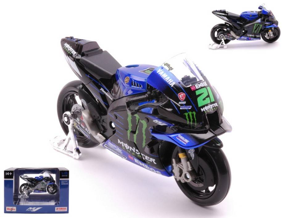 MODÈLE RÉDUIT COMPATIBLE AVEC YAMAHA YZR-M1 MOTOGP 2022 N.21 FRANCO MORBIDELLI 1:18 MAISTO MI36373M