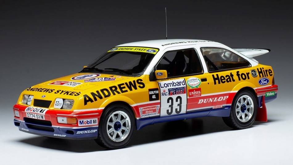 MODELE REDUIT COMPATIBLE FORD SIERRA RS COSWORTH N.33 RALLY RAC LOMBARD 1989 BROOKES/WILSON1:18
MODÈLE IXO 18RMC115