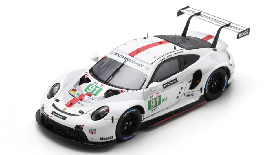 SCALE MODEL COMPATIBLE PORSCHE 911 RSR N.91 WINNER LMGTE PRO 24 H LE MANS 2022 BRUNI-LIETZ-MAKO SPARK MODEL S8645