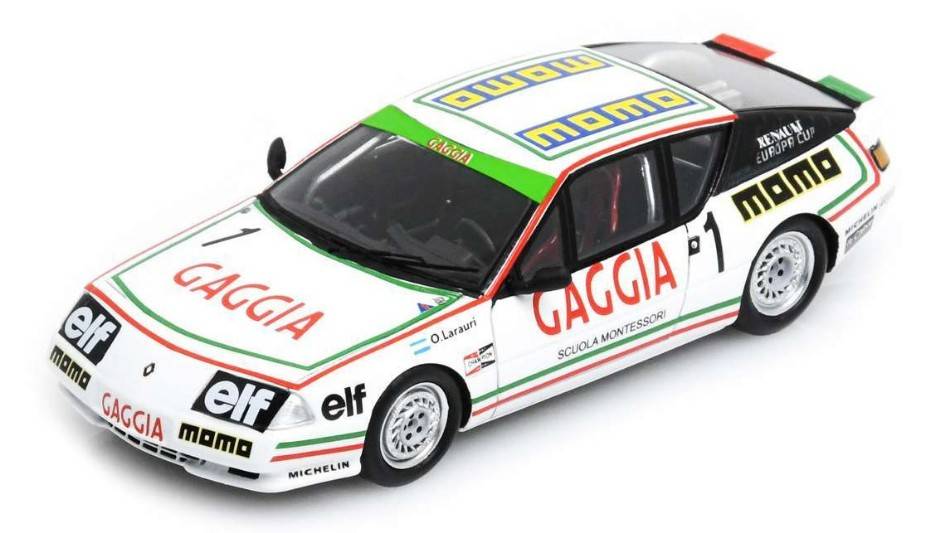 SCALE MODEL COMPATIBLE RENAULT ALPINE V6 TURBO N.1 EUROPE CUP CHAMPION 1985 OSCAR LARRAURI 1:43 SPARK MODEL S7330