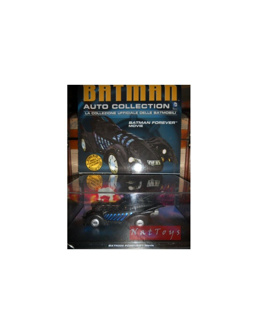 EDITORIA Modellino Batman Car BatMobile FOREVER 1995 Film DIE CAST 1:43 +fas.