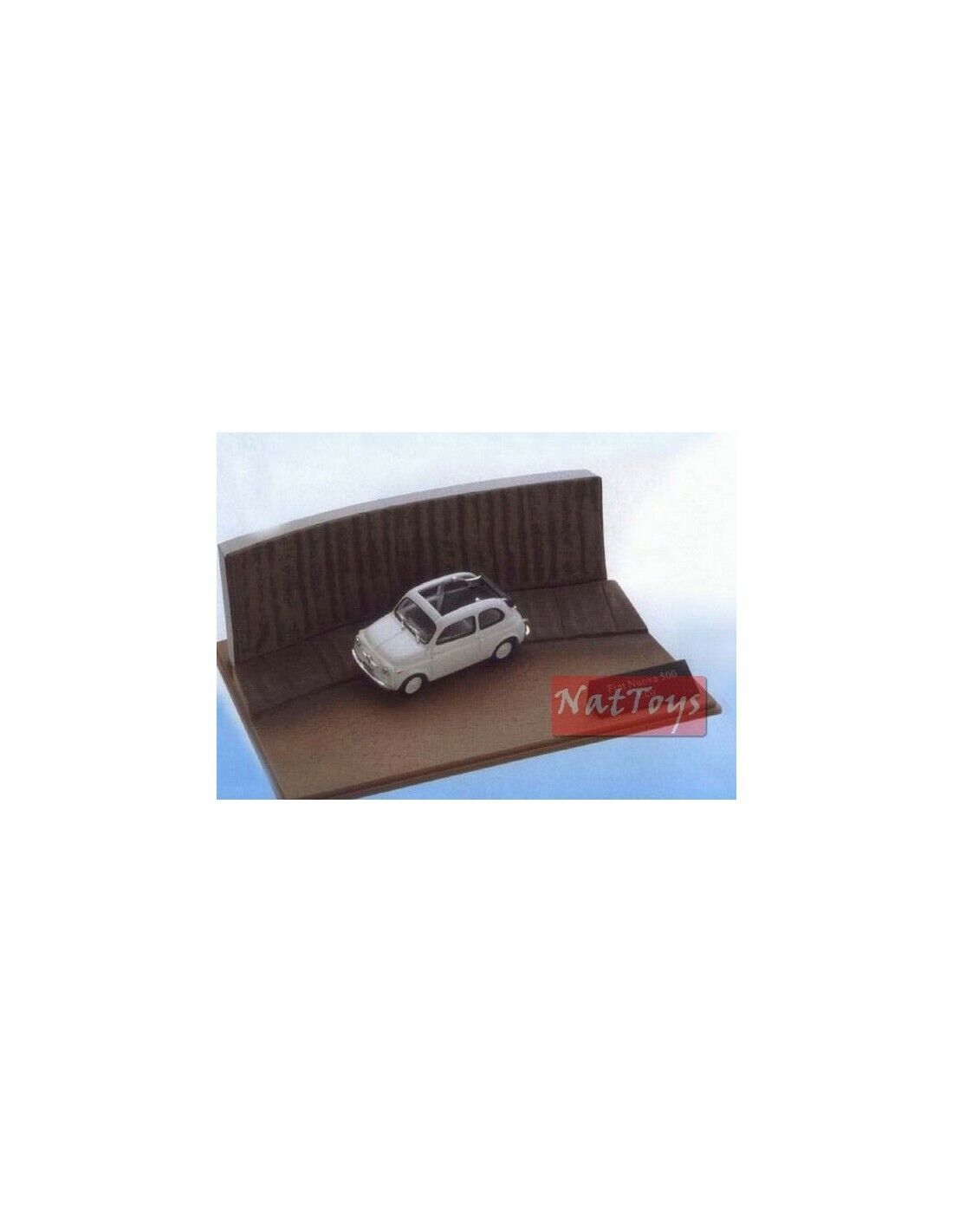 EDITORIA Modellino Fiat Nuova 500 Eco White Diorama Story DIE CAST 1:43