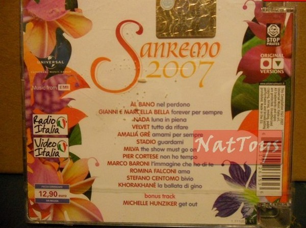 SANREMO 2007 COMPILATION Nouveau CD Audio Original Nouveau