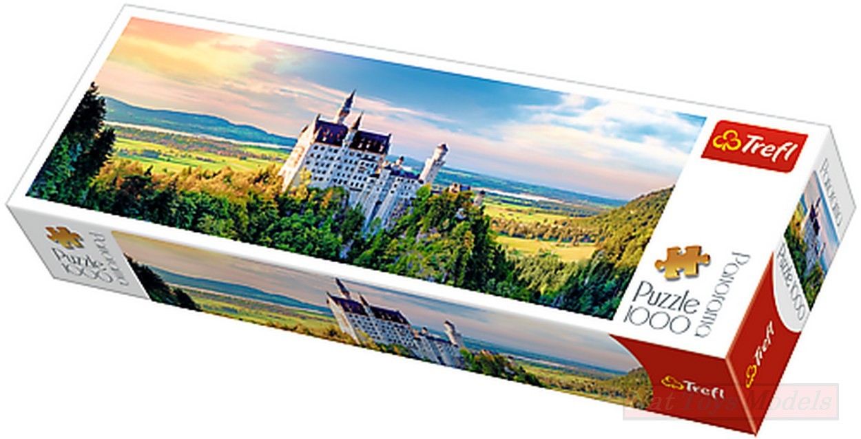 TRF29028 Château de NEUSCHWANSTEIN, Bavière, ALLEMAGNE PUZZLE PANORAMA 1000 pièces