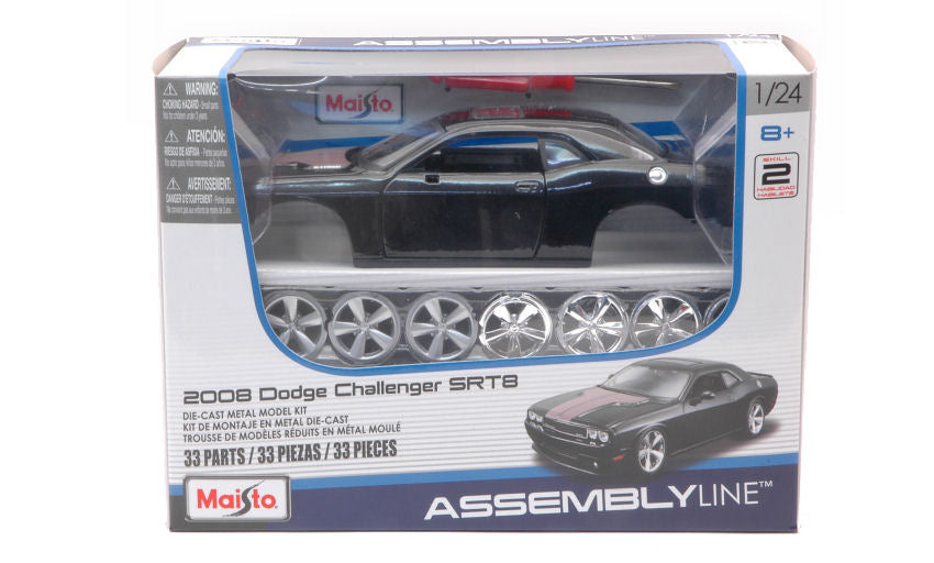 MODELLINO Maisto DODGE CHALLENGER SRT8 2008 BLACK KIT 1:24 MODEL SCALE MI39280 250506