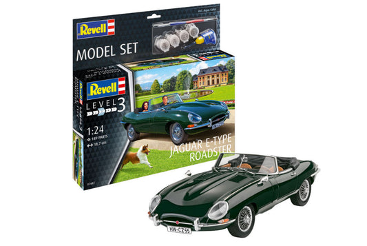 KIT DA MONTARE SCALA COMPATIBILE CON JAGUAR E-TYPE ROADSTER MODEL SET KIT 1:24 REVELL RV67687