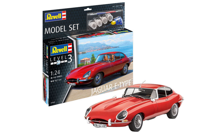 KIT DA MONTARE SCALA COMPATIBILE CON JAGUAR E-TYPE MODEL SET KIT 1:24 REVELL RV67668