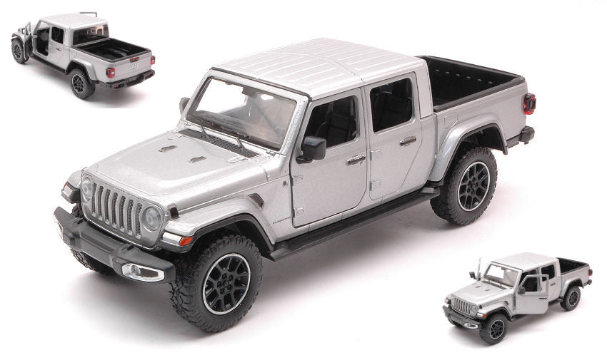 MODELLINO MotorMax JEEP GLADIATOR 2020 OVERLAND HARD TOP SILVER 1:24 MODEL SCALE MTM79365S 250506