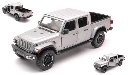 MODELLINO MotorMax JEEP GLADIATOR 2020 OVERLAND HARD TOP SILVER 1:24 MODEL SCALE MTM79365S 250506