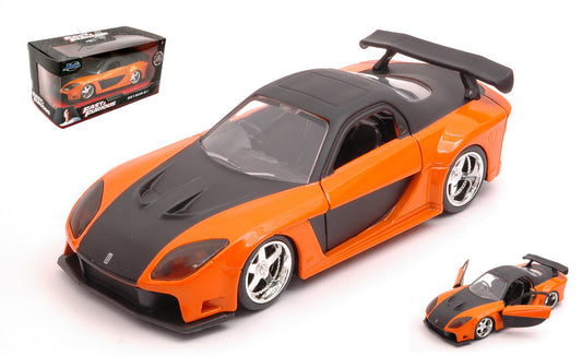 MODELLINO Jada Toys HAN'S MAZDA RX-7 FAST & FURIOUS 1993 ORANGE/BLACK 1:32 MODEL SCALE JADA30736 250506