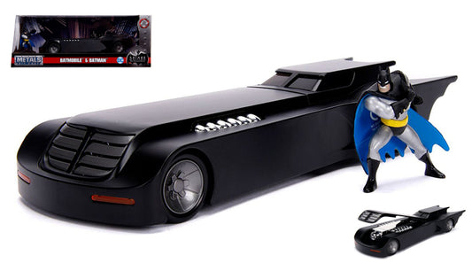 MODELLINO Jada Toys BATMOBILE W/BATMAN FIGURE ANIMATED TV SERIES 1:24 MODEL SCALE JADA30916 250506