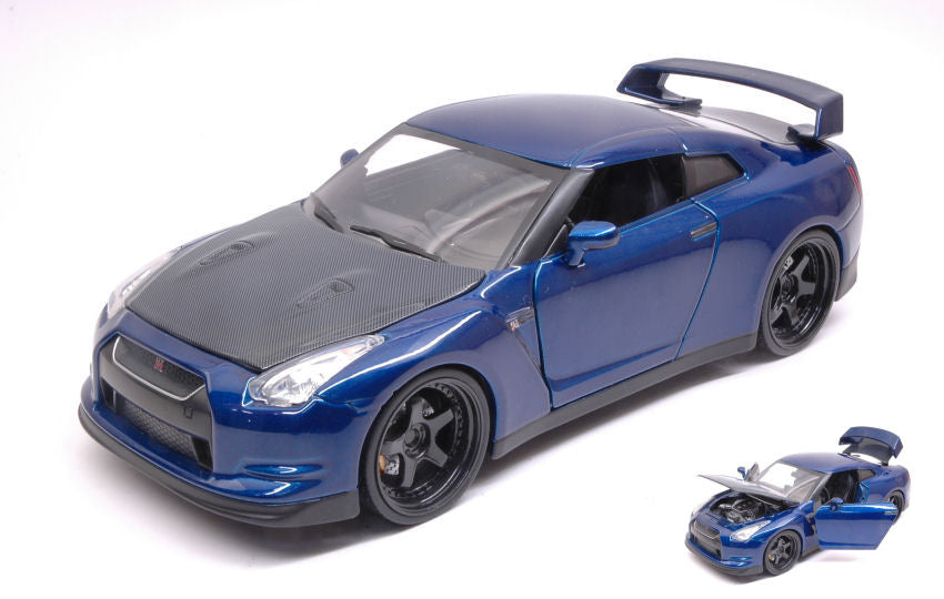 BRIAN'S NISSAN GT-R 2009 FAST & FURIOUS 7 BLUE 1:24 Scala 1:24 Jada Toys