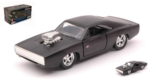 MODELLINO Jada Toys DOM'S DODGE CHARGER R/T FAST & FURIOUS MATT BLACK 1:32 MODEL SCALE JADA97214 250506