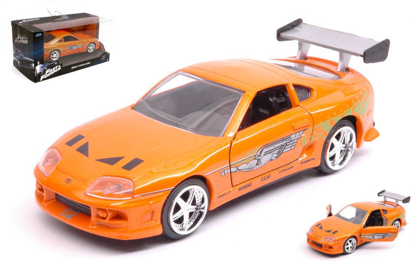 MODELLINO Jada Toys BRIAN'S TOYOTA SUPRA 1995 FAFT & FURIOUS 7 ORANGE 1:32 MODEL SCALE JADA97345 250506