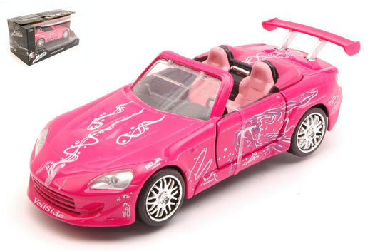 MODELLINO Jada Toys SUKI'S HONDA S2000 FAST & FURIOUS PINK GRAPHIC 1:32 MODEL SCALE JADA97610 250506