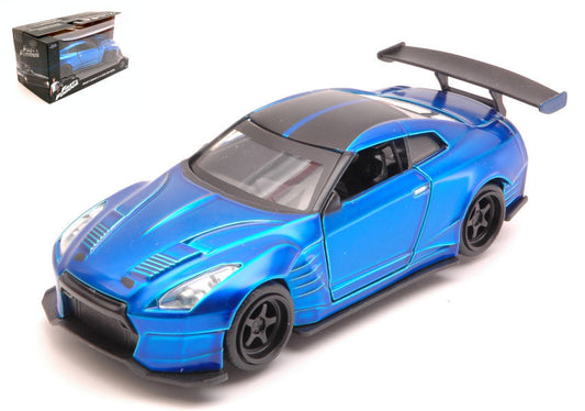MODELLINO Jada Toys BRIAN'S NISSAN GT-R BEN SOPRA FAST & FURIOUS METALLIC BLUE 1:32 MODEL SCALE JADA98270 250506