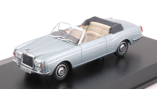 MODELLINO IN SCALA COMPATIBILE CON ROLLS ROYCE CORNICHE CONVERTIBLE MPW (OPEN) METALLIC LIGHT BLUE 1:43 OXFORD OXF43RRC003