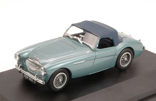 MODELLINO IN SCALA COMPATIBILE CON AUSTIN HEALEY 100 BN1 1957 LIGHT BLUE METALLIC 1:43 OXFORD OXFAH1001