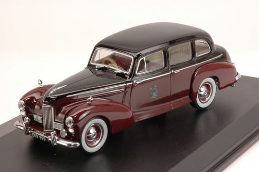 MODELLINO IN SCALA COMPATIBILE CON HUMBLER PULLMAN LIMOUSINE 1951 BURGUNDY/BLACK 1:43 OXFORD OXFHPL001
