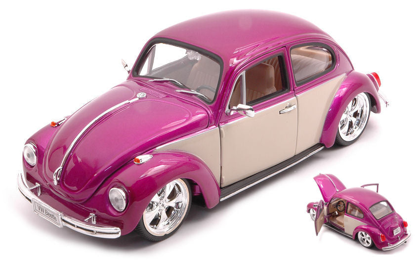 VW BEETLE TUNING PURPLE/CREAM 1:24 Scala 1:24 Welly