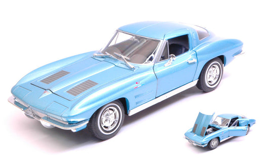 CHEVROLET CORVETTE C2 METALLIC BLUE 1:24 Scala 1:24 Welly