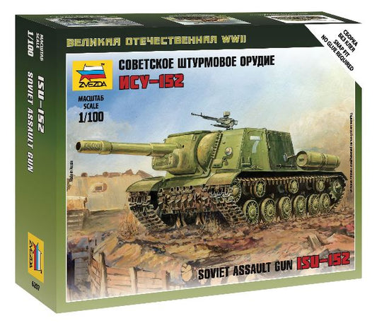 SOVIET ASSAULT GUN ISU 152 KIT 1:100 Scala 1:100 Zvezda