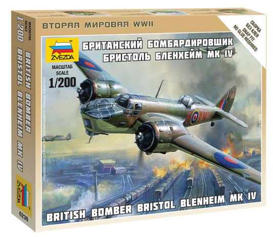 BRITISH BOMBER BRISTOL BLENHEIM MK IV KIT 1:200 Scale Varie Zvezda
